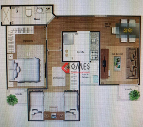 Apartamento Com 2 Dormitórios À Venda, 52 M² Por R$ 260.000,00 - Baeta Neves - São Bernardo Do Campo/sp - Ap2868