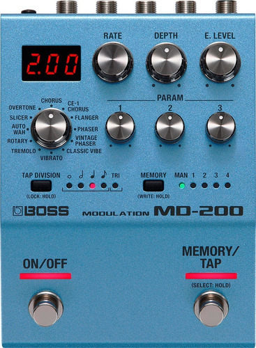 Boss Md-200 Pedal Compacto De Modulación Serie 200 12 Modos