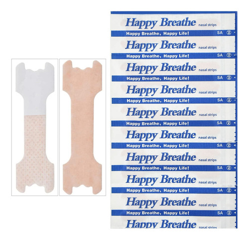 200 Tiras Nasales Happy Breathe Facilmente Anti Ronquidos (2