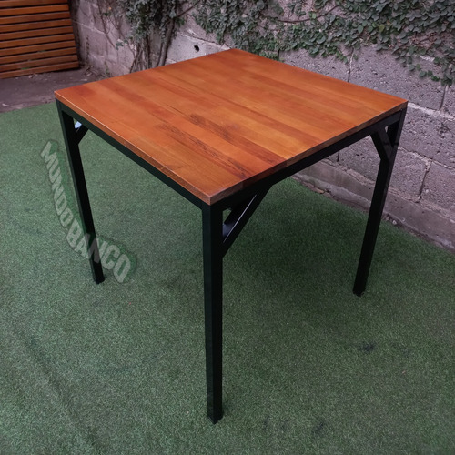 Mesa Para Bar Estilo Industrial Hierro Y Madera