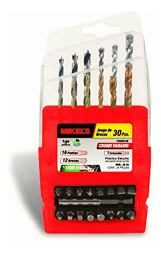 Juego De Brocas 30 Pzas Mikels Jb-30