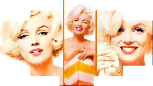 Cuadros Polipticos De Marilyn Monroe 150x80, Con Bastidor.