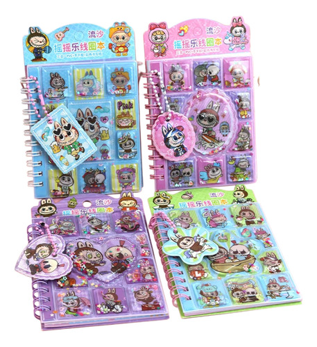Libreta Labubu Con Stickers Libreta Sensorial Labubu