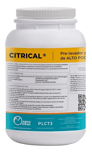 Citrical - Prelavador Alta Potencia 3kilos