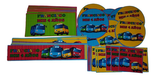 Promo Cotillon Personalizado Tayo Autobus 20 Chicos
