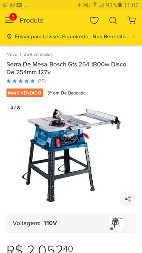Imagem 1 de 5 de Serra De Bancada Nova Com Nota Fiscal 1700 Reais Nunca Foi U