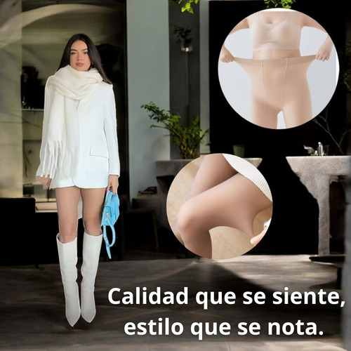 Malla Media Mujer Resistentes Natural Pantimedias Gruesas