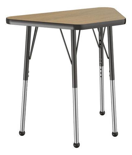Mesa Trapezoidal 45 X 76 Cm Con Patas Ajustables Negra Color