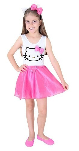 Disfraz Hello Kitty Con Vincha Para Nenas Licencia Original