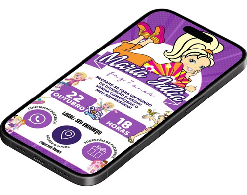 Convite Virtual Interativo Polly Pocket 1