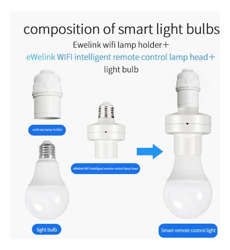 . Convertidor De Base De Luz E27 Enchufe De Bombilla Wifi