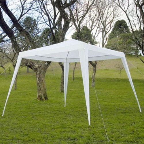 Tenda Gazebo Branca Em Polietileno 3x3 M Desmontável 301201