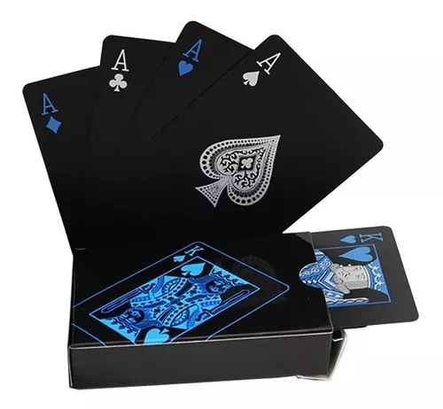 Baralho preto Baralho Black A Prova De Agua Jogo De Cartas Detalhes  Vermelho 54 Cartas Poker Mágica - Escorrega o Preço