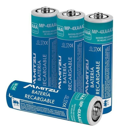 Batería Recargable Aaa De Ni-cd Mp-4xaaa350