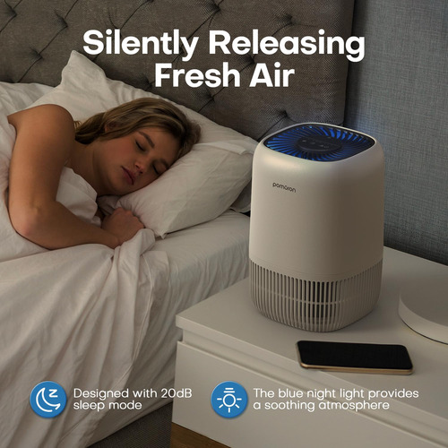 Purificador De Aire Pomoron Para Dormitorio Y Hogar Con Filt