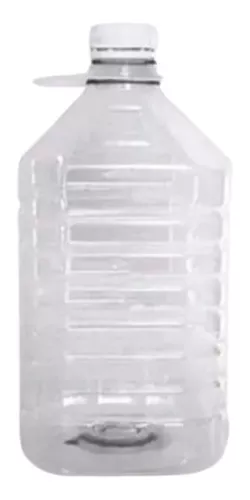 Botella Plástica PET Anillada Transparente con Tapa para Atomizador 1 LT