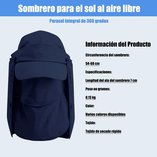 Sombrero De Sol Unisex Con Protección Uv Para Exteriores
