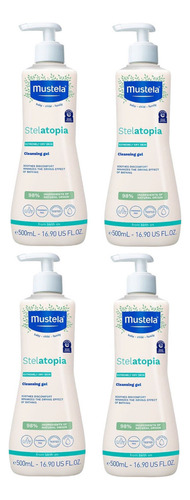 4 Un Mustela Gel Stelatopia Pele Com Tendência Atópica 500ml