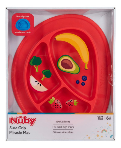 Nuby Silicona Teta De Milagro De Agarre Seguro, Se Adapta A