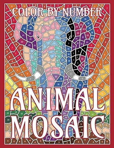 Book : Animal Mosaic Color By Number Activity Puzzle...