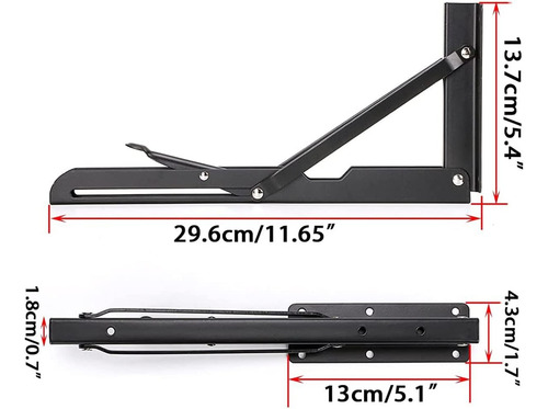 Soporte Plegable Estante (30,48 Cm), Soporte De Pared T...