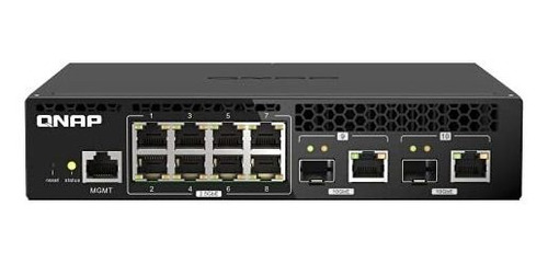 Switch Ethernet Rj45 Qnap Qsw-m2108r-2c De 10 Puertos -negro