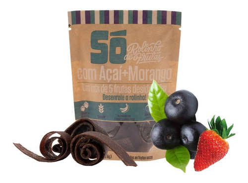 Kit 30g: 12un Rolinho De Frutas 30g (sem Glúten, Sem Açucar)