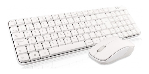 Kit Teclado Y Mouse Inalambrico Blanco   Multimedia  Usb Msi