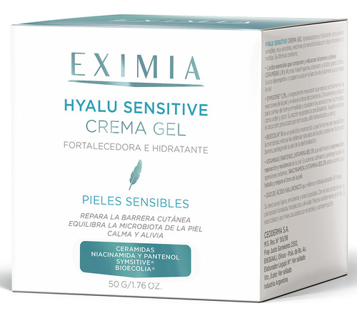 Eximia Hyalu Sensitive Gel Crema Facial Piel Sensible Sensible Día