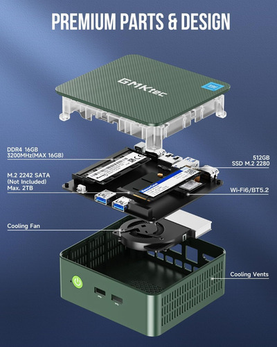 Mini Pc Intel N150 (n100 Actualizado), 16 Gb De Ram Ddr4 Y 5