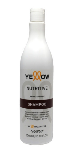 Imagen 1 de 1 de Yellow Shampoo Nutritive Argan Coco Pelo Seco Dañado 500 Ml