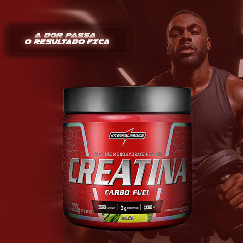 Creatina Integralmédica 300g Sabor Limão Força Esportes Foco