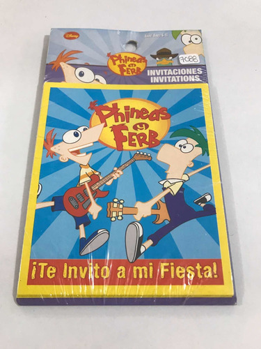 48 Invitaciones Phineas Y Ferb Perry Fiesta Cumpleaños Gm