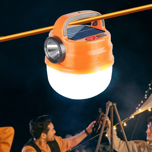 Luz Nocturna Solar Portátil Para Tienda De Campaña, Linterna