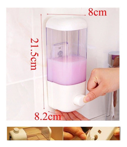 Dispensador Jabon Gel Líquido Desinfectante Shampoo Color Transparente