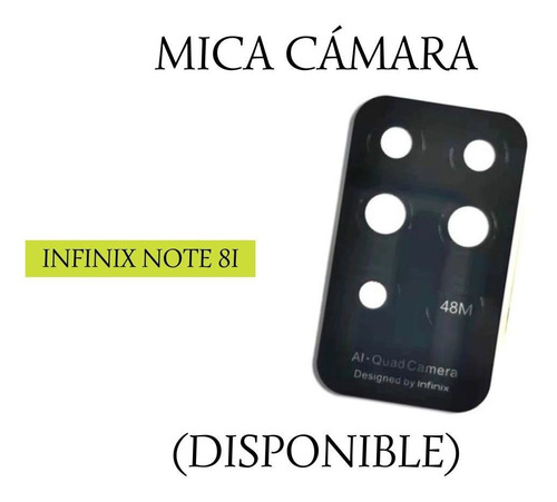 Mica Cámara Infinix Note 8i.