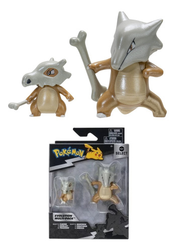 Set Figuras Pokémon Evolución Cubone Original 