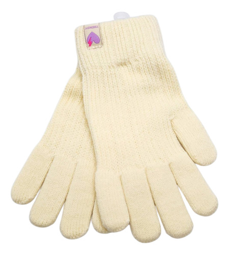Guantes Táctil Touch Tejido De Lana Trendy Mujer Invierno Negro Liso