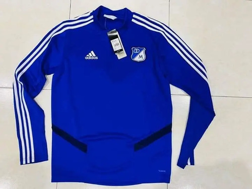 Buzo Fleece Millonarios Fc adidas 100% Original Azul 2019 | Envío gratis