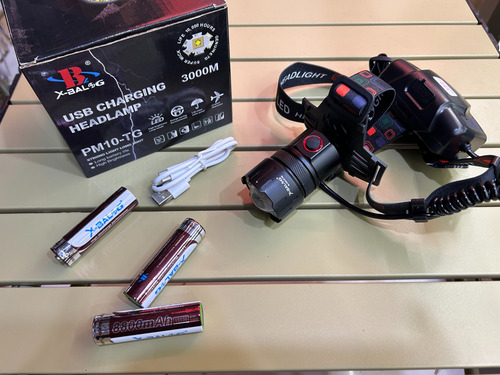 Focos Minero Recargables Linterna Cabeza Frontal Led Caza