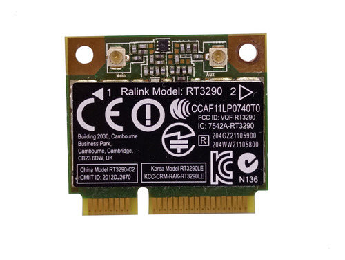Tarjeta Wlan Wireless Wifi Bluetooh Pci Ralink Mod: Rt3290 (Usado)