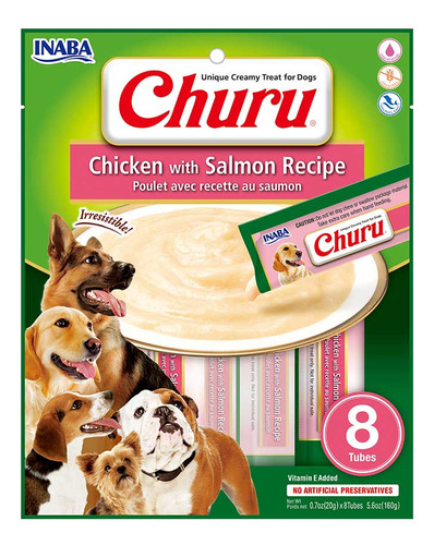 Churu Para Perros Pollo Con Salmón 8 Tubos