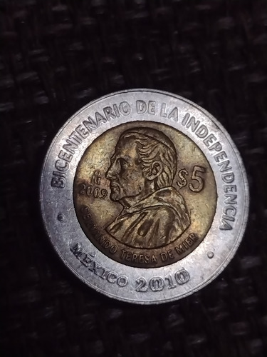 Moneda 5 Pesos, Servando Teresa De Mier. (Usado)