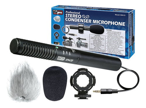 Vidpro Condensador Xy Microfono Estereo Para Camaras Reflex,