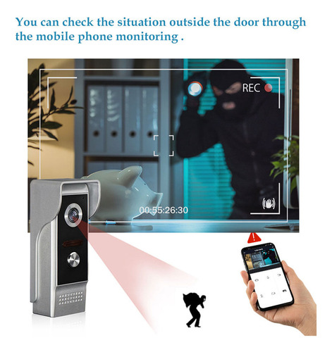 Jj Timbre Inteligente Tuya Wifi De 7 Pulgadas Con