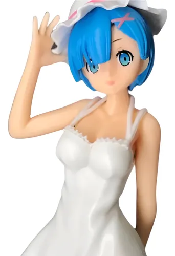 Figura Anime Re:zero Rem Vestido Y Gorro Blanco (replica)
