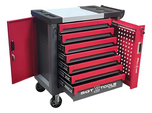 Carrinho De Ferramentas 7 Gavetas - Sigma Tools Cor Vermelho