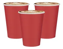 Comprar Vaso De Papel Encerado Para Café 12oz - Color Rojo 100pzs 