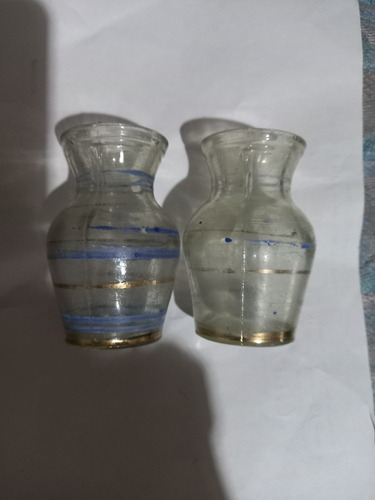 Par De Violeteros De Vidrio Antiguo (Usado)