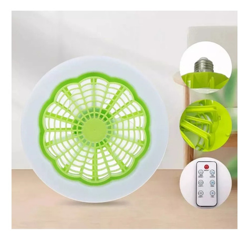 2 En 1 Ventilador De Techo Cerrado Blanco Con Luz